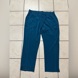 Scrubstar Women’s Plus Size 3X Teal Blue Drawstring Bootcut Scrub Pants